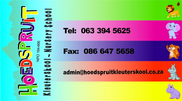 gallery/hoedspruit kleuterskool ~ nursery school business card